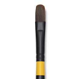 Utrecht Manglon Synthetic Brush - Filbert, Size 12, Long Handle close-up
