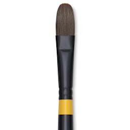 Utrecht Manglon Synthetic Brush - Filbert, Size 16, Long Handle close-up