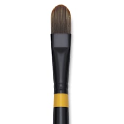 Utrecht Manglon Synthetic Brush - Filbert, Size 18, Long Handle close-up