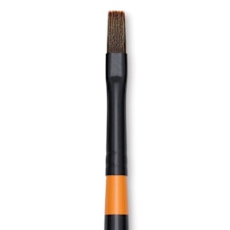 Utrecht Manglon Synthetic Brush - Flat, Size 6, Long Handle close-up