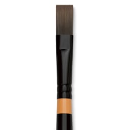 Utrecht Manglon Synthetic Brush-Flat, Size 14, Long Handle close-up