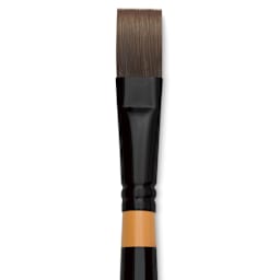 Utrecht Manglon Synthetic Brush-Flat, Size 18, Long Handle close-up