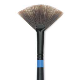 Utrecht Manglon Synthetic Brush - Fan, Size 8, Long Handle close-up