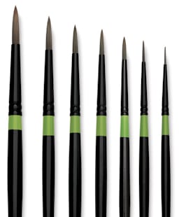 Utrecht Manglon Synthetic Brushes-Round (Close-up)