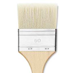 Utrecht Rhenish Pure Hog Bristle Brush - Extra Large Flat, Size 2-1/2", Long Handle