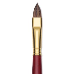 Blick Master Synthetic Kolinsky Brush - Short Handle, Filbert, Size 14, close-up