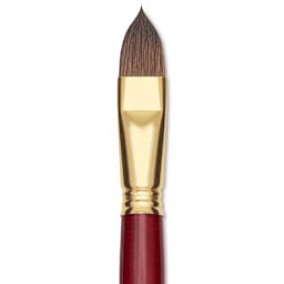 Blick Master Synthetic Kolinsky Brush - Short Handle, Filbert, Size 18, close-up