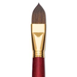 Blick Master Synthetic Kolinsky Brush - Short Handle, Filbert, Size 24, close-up