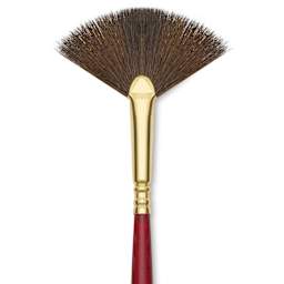 Blick Master Synthetic Kolinsky Brush - Long Handle, Fan, Size 2, close-up