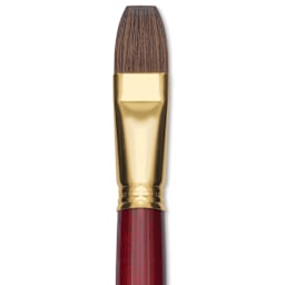 Blick Master Synthetic Kolinsky Brush - Long Handle, Bright, Size 22, close-up