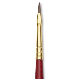 Blick Master Synthetic Kolinsky Brush - Short Handle, Bright, Size 1, close-up