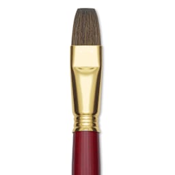 Blick Master Synthetic Kolinsky Brush - Short Handle, Bright, Size 18, close-up