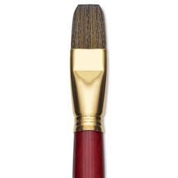 Blick Master Synthetic Kolinsky Brush - Short Handle, Bright, Size 24, close-up