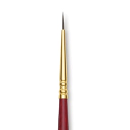 Blick Master Synthetic Kolinsky Brush - Long Handle, Round, Size 0, close-up