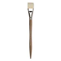 Winsor & Newton Artists' Oil Synthetic Hog Brush - Bright, Size 16, Long Handle (full length)