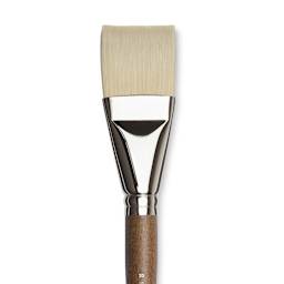 Winsor & Newton Artists' Oil Synthetic Hog Brush - Bright, Size 20, Long Handle (close-up)