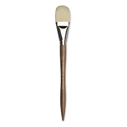 Winsor & Newton Artists' Oil Synthetic Hog Brush - Filbert, Size 20, Long Handle (full length)