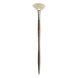 Winsor & Newton Artists' Oil Synthetic Hog Brush - Fan, Size 6, Long Handle (full length)
