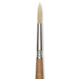Escoda Futura Synthetic Bristle Brush - Series 5400, Round, Size 8, Long Handle, close-up