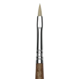 Escoda Futura Synthetic Bristle Brush - Series 5410, Short Filbert, Size 2, Long Handle, close-up