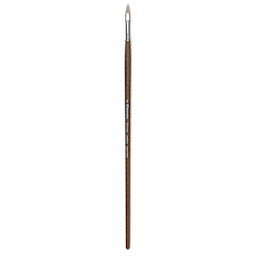 Escoda Futura Synthetic Bristle Brush - Series 5410, Short Filbert, Size 6, Long Handle