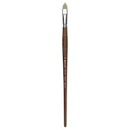 Escoda Futura Synthetic Bristle Brush - Series 5410, Short Filbert, Size 14, Long Handle