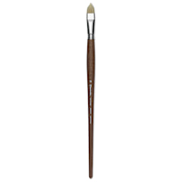 Escoda Futura Synthetic Bristle Brush - Series 5410, Short Filbert, Size 16, Long Handle