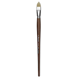 Escoda Futura Synthetic Bristle Brush - Series 5410, Short Filbert, Size 18, Long Handle