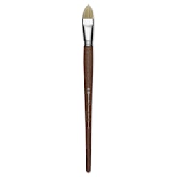 Escoda Futura Synthetic Bristle Brush - Series 5410, Short Filbert, Size 22, Long Handle