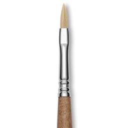 Escoda Futura Synthetic Bristle Brush - Series 5414, Filbert, Size 4, Long Handle, close-up