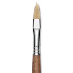 Escoda Futura Synthetic Bristle Brush - Series 5414, Filbert, Size 10, Long Handle, close-up