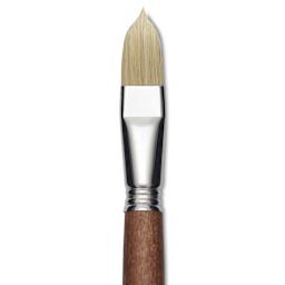 Escoda Futura Synthetic Bristle Brush - Series 5414, Filbert, Size 18, Long Handle, close-up