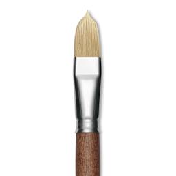 Escoda Futura Synthetic Bristle Brush - Series 5414, Filbert, Size 20, Long Handle, close-up