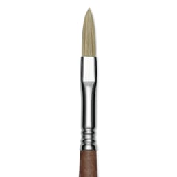 Escoda Futura Synthetic Bristle Brush - Series 5418, Long Filbert, Size 8, Long Handle, close-up