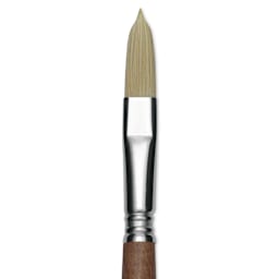 Escoda Futura Synthetic Bristle Brush - Series 5418, Long Filbert, Size 12, Long Handle, close-up