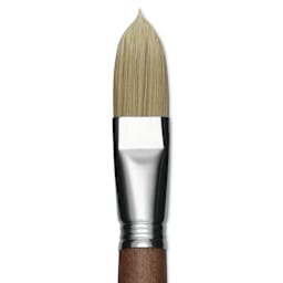Escoda Futura Synthetic Bristle Brush - Series 5418, Long Filbert, Size 24, Long Handle, close-up