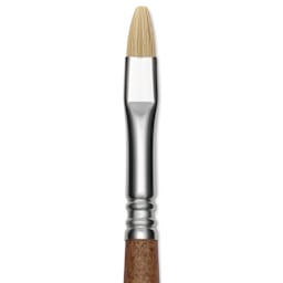 Escoda Futura Synthetic Bristle Brush - Series 5420, Bright, Size 8, Long Handle, close-up