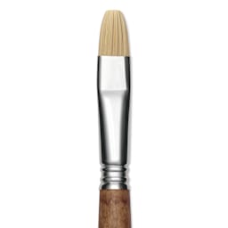 Escoda Futura Synthetic Bristle Brush - Series 5420, Bright, Size 14, Long Handle, close-up