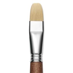 Escoda Futura Synthetic Bristle Brush - Series 5420, Bright, Size 18, Long Handle, close-up