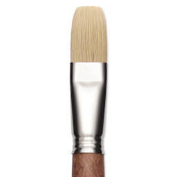 Escoda Futura Synthetic Bristle Brush - Series 5424, Flat, Size 22, Long Handle, close-up