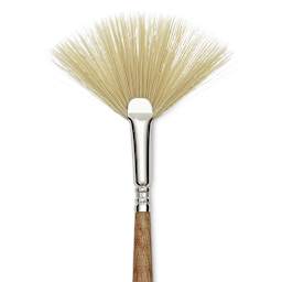 Escoda Futura Synthetic Bristle Brush - Series 5430, Fan, Size 4, Long Handle, close-up