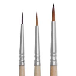 Escoda Miniature Brush Starter Set - Set of 3, Assorted Sizes, close-up
