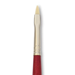 Escoda Marfil Synthetic Bristle Brushes - Series 4450 Bright, Size 4, Long Handle, close-up