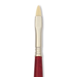 Escoda Marfil Synthetic Bristle Brushes - Series 4450 Bright, Size 8, Long Handle, close-up