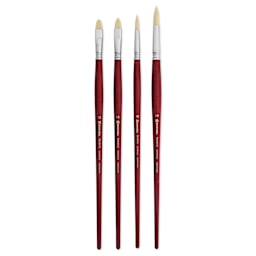 Escoda Marfil Synthetic Bristle Brushes - Series 8957 Assorted, Set of 4, Long Handle