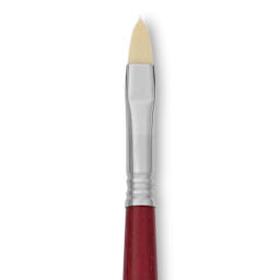 Escoda Marfil Synthetic Bristle Brushes - Series 4460 Filbert, Size 10, Long Handle, close-up