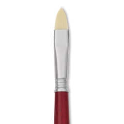 Escoda Marfil Synthetic Bristle Brushes - Series 4460 Filbert, Size 12, Long Handle, close-up