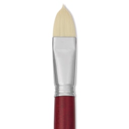 Escoda Marfil Synthetic Bristle Brushes - Series 4460 Filbert, Size 22, Long Handle, close-up