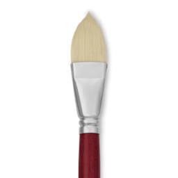 Escoda Marfil Synthetic Bristle Brushes - Series 4460 Filbert, Size 26, Long Handle, close-up