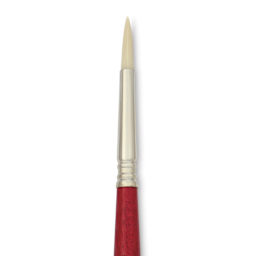 Escoda Marfil Synthetic Bristle Brushes - Series 4475 Round, Size 8, Long Handle, close-up